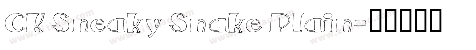 CK Sneaky Snake Plain字体转换